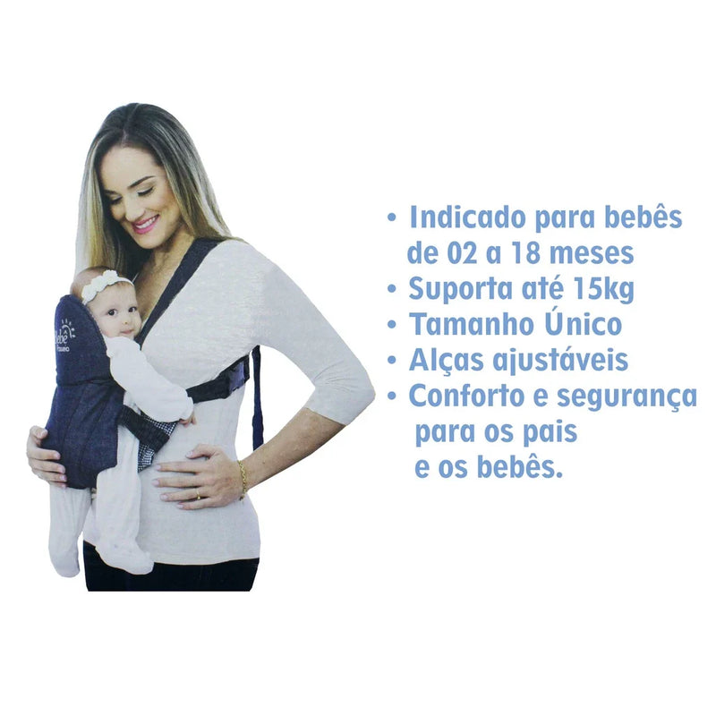 Canguru Bebê Passeio Modelo Panda Até 15 Kg 02 a 18meses