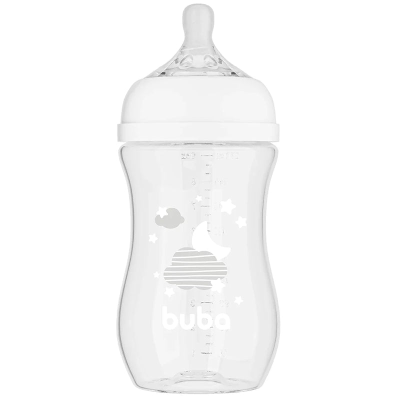 mamadeira easy flow 270ml +2 meses bico super soft tamanho fluxo 2 anticolica menino menina buba nuvem