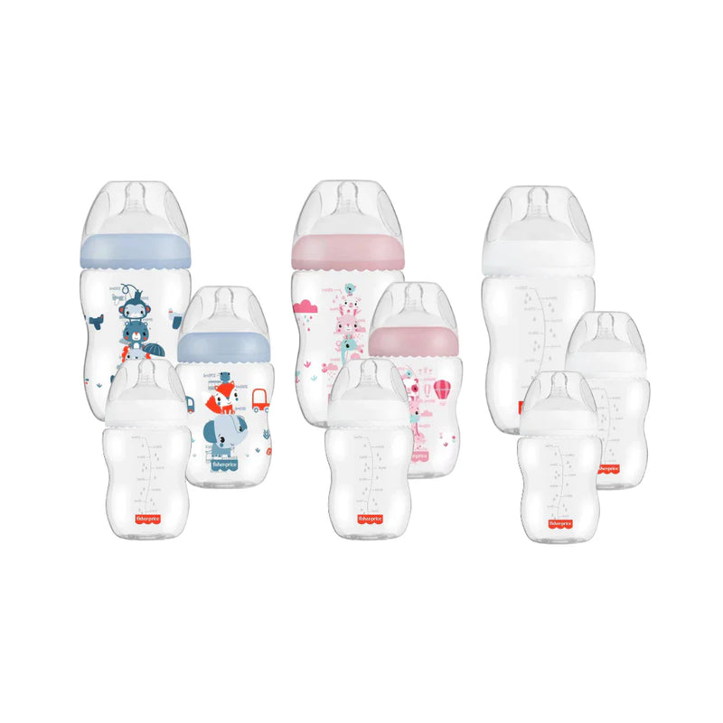 Kit 3 Mamadeiras Fisher-Price First Moments Anticólica 150 ml 270 ml e 330 ml