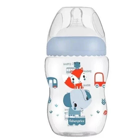 Mamadeira Fisher-Price First Moments Anticólica 270 ml Rosa/Azul