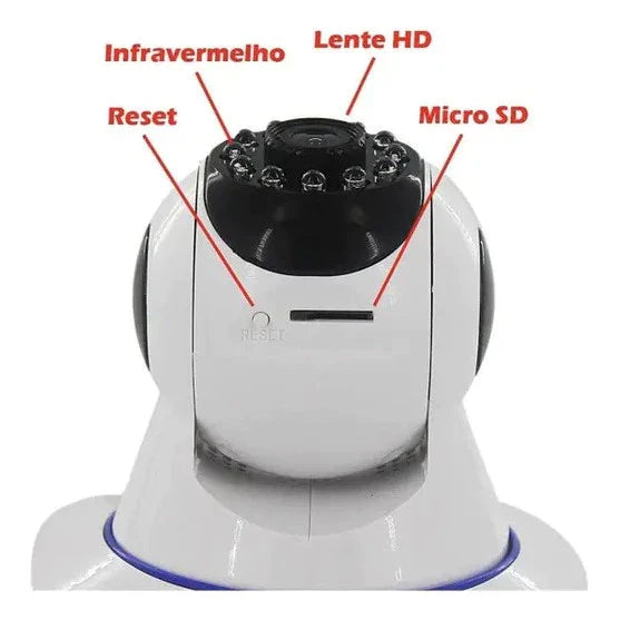 Babá Eletrônica Câmera Ip Wi-fi Segurança 3 Antenas